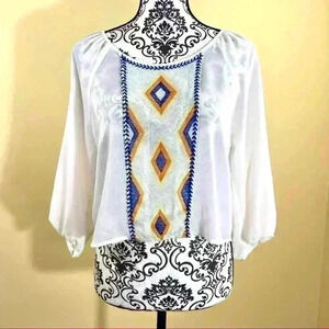 HIP Happening in the Present Embroidered Blouse